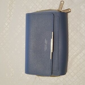 Small crossbody wallet light blue